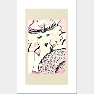 ART DECO ICECREAM FLAPPER ,,,,Jacqueline Mcculloch Posters and Art